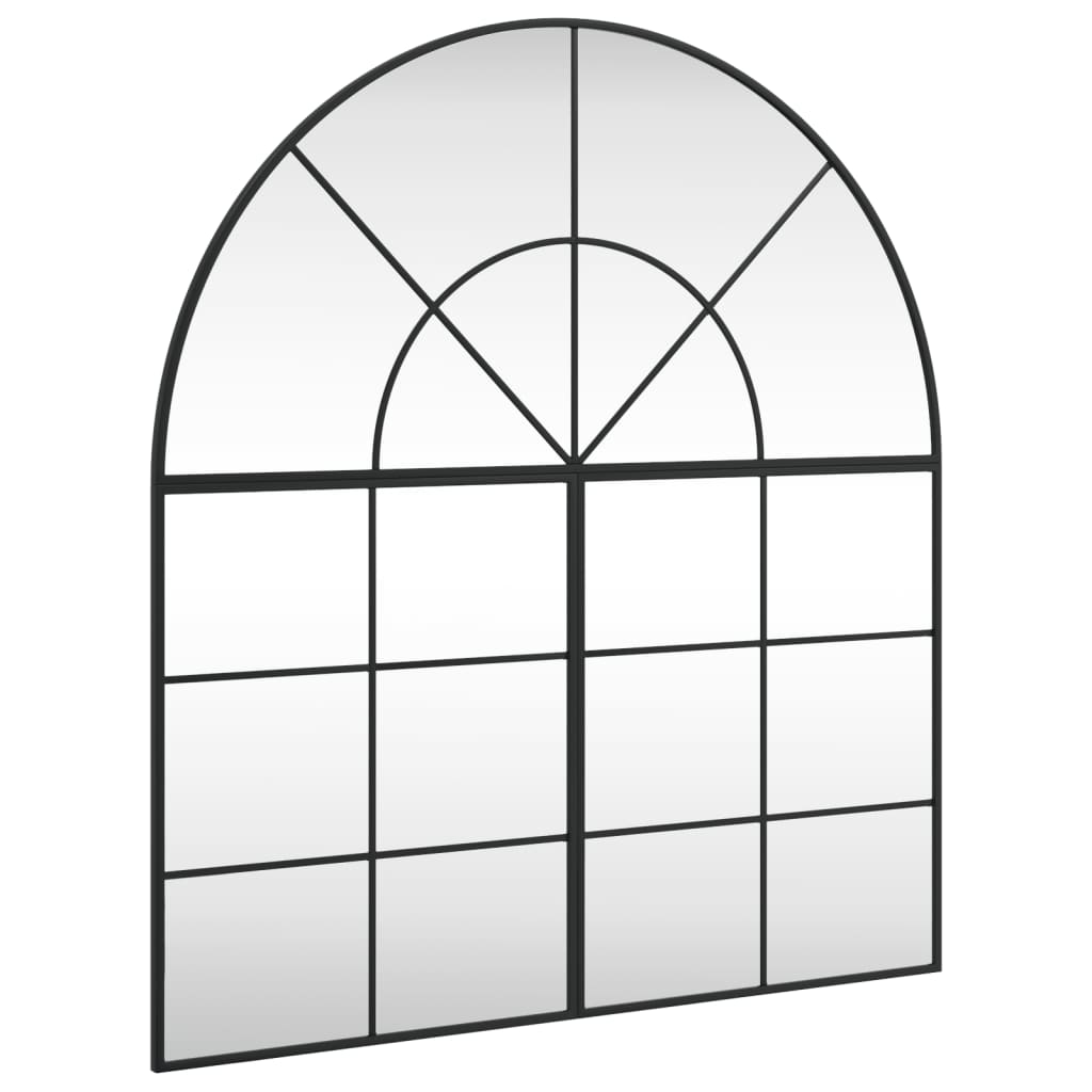 VidaXL Bogenwandspiegel 100x110 cm Eisen schwarz