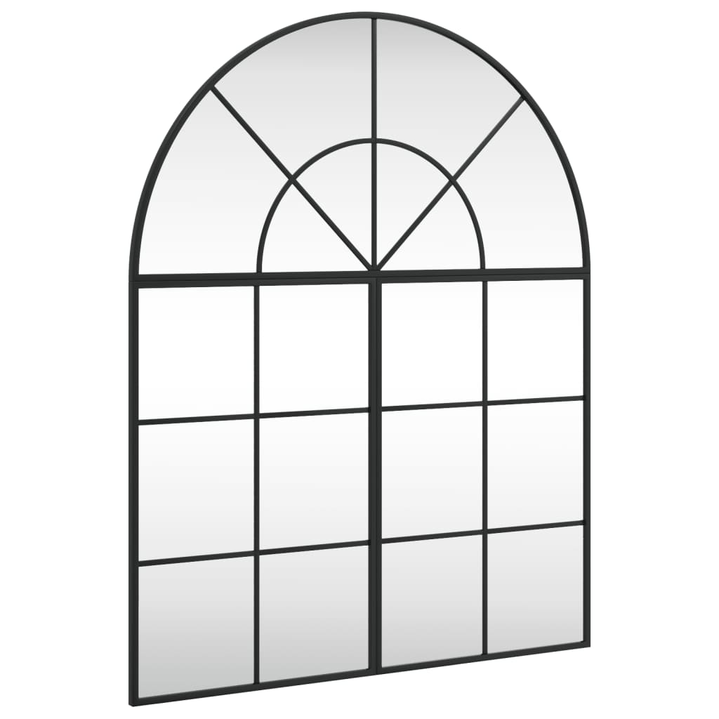 VidaXL Wandspiegelbogen 80x100 cm Eisen schwarz