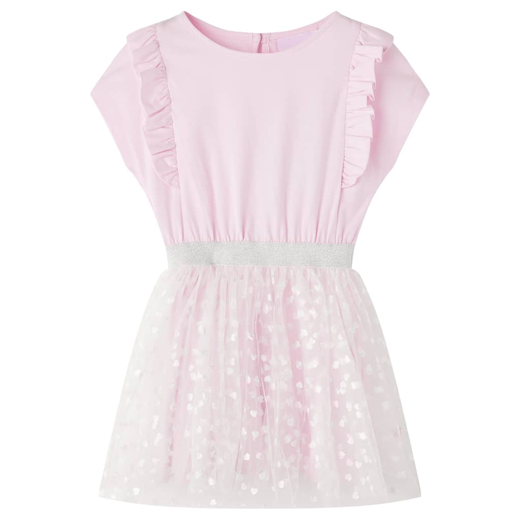 VidaXL Kinderkleid mit Rüschen 104 Hellrosa