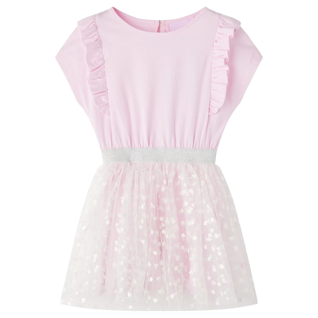 VidaXL Kinderkleid mit Rüschen 116 Hellrosa