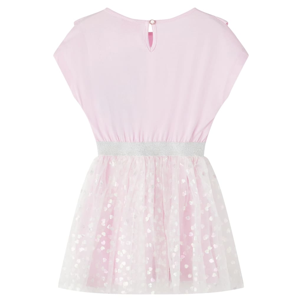 VidaXL Kinderkleid mit Rüschen 128 Hellrosa