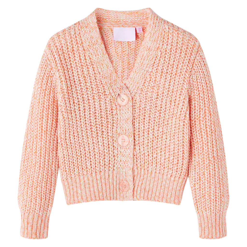 VidaXL Kinderstrickjacke gestrickt 104 rosa gemischt