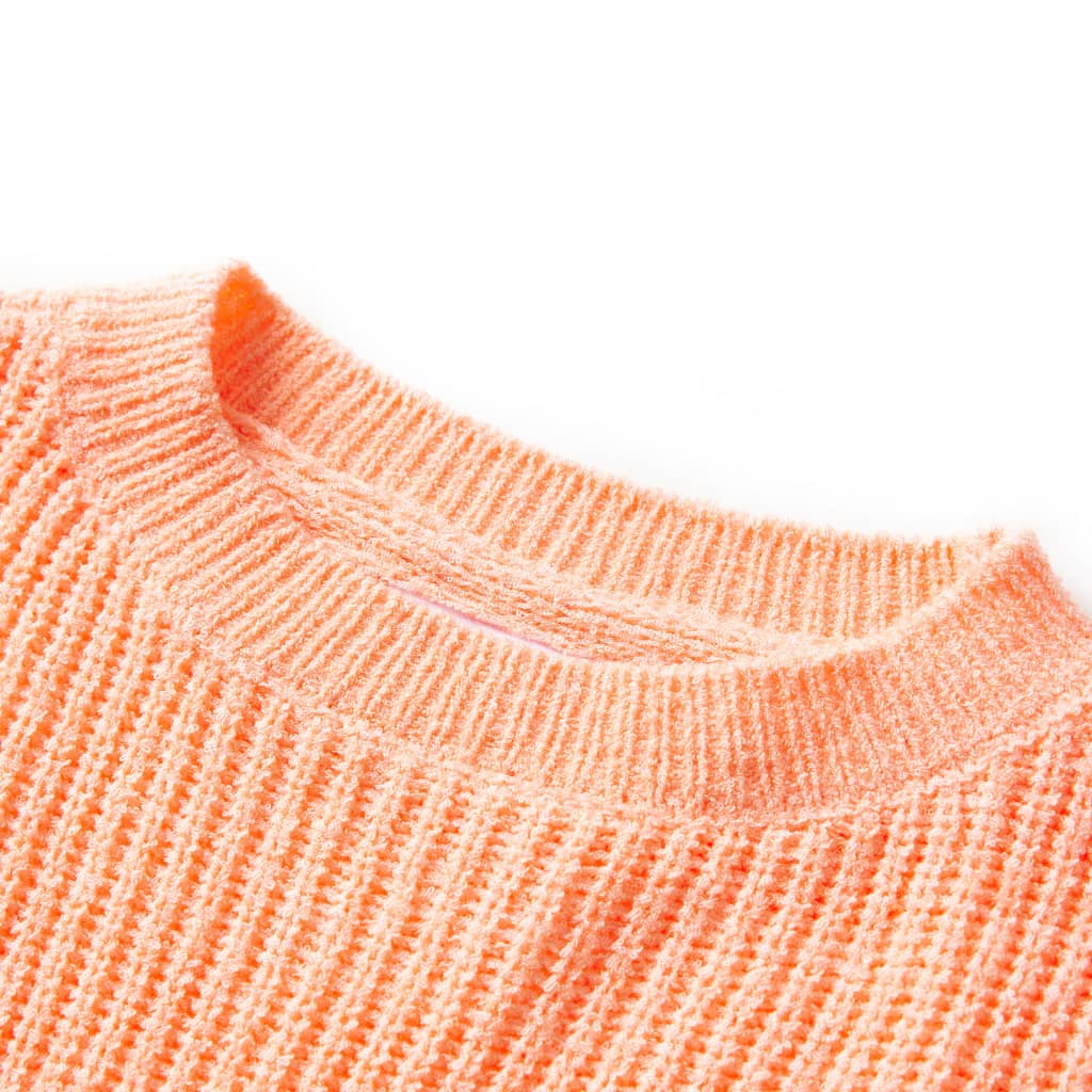 VidaXL Kinderpullover gestrickt 128 leuchtend orange