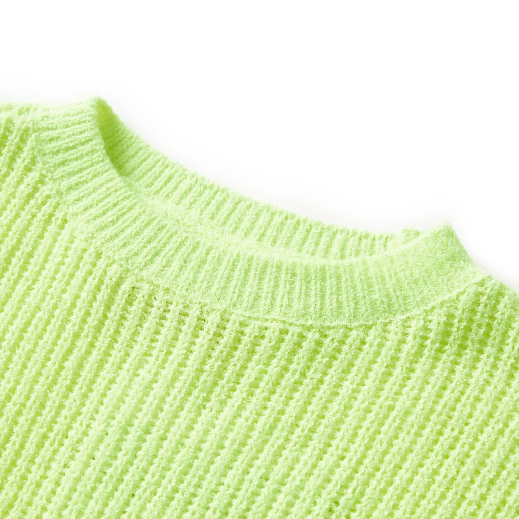 VidaXL Kinderpullover gestrickt 104 Neongelb