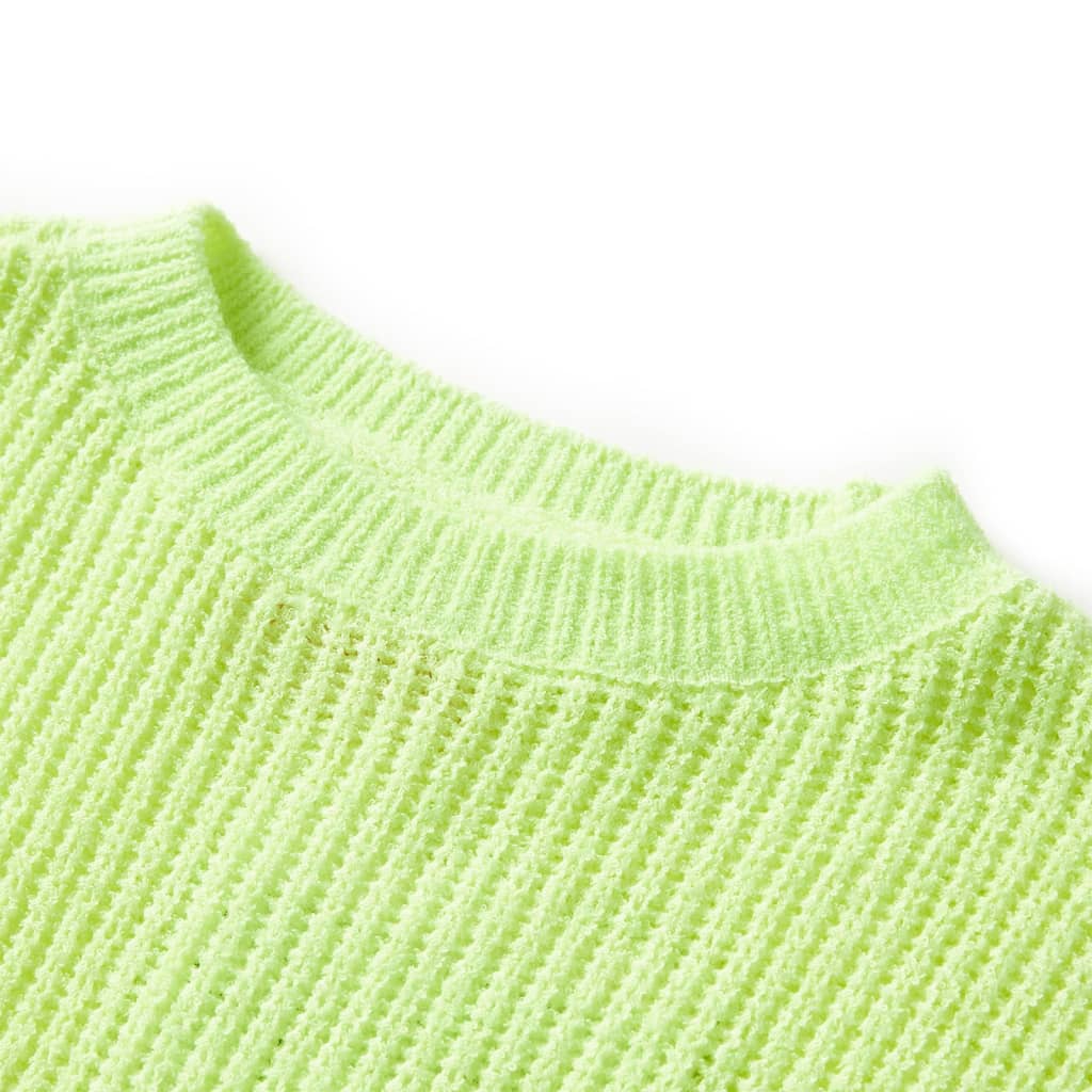 VidaXL Kinderpullover gestrickt 116 Neongelb