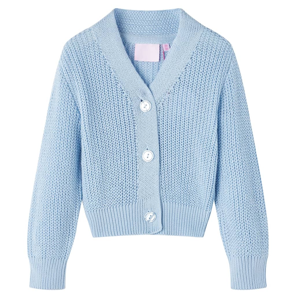 VidaXL Kinderstrickjacke gestrickt 98 Blau