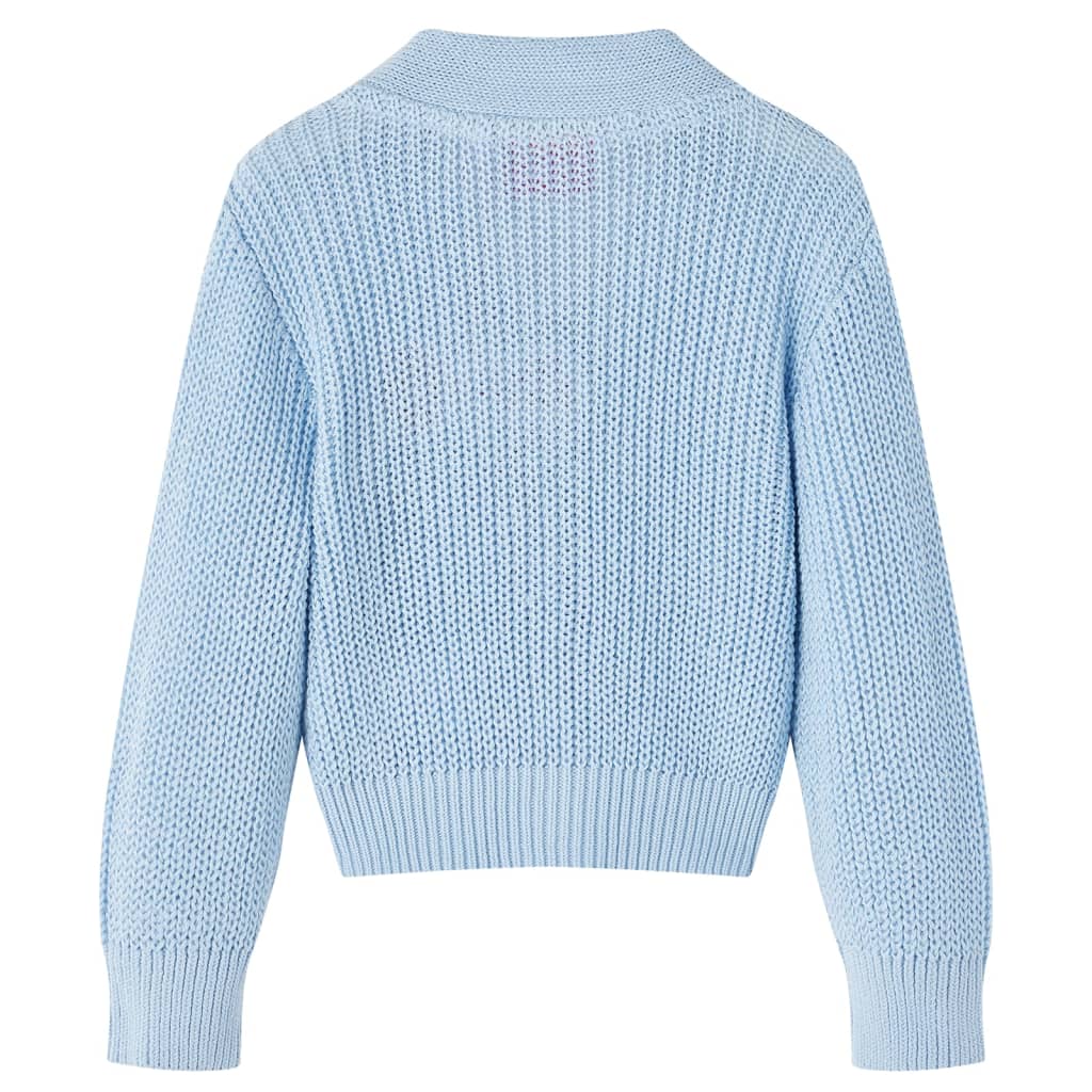 VidaXL Kinderstrickjacke gestrickt 104 Blau