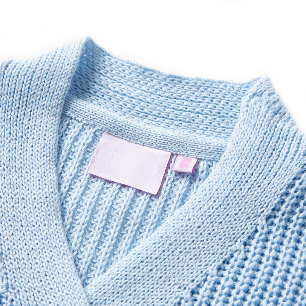 VidaXL Kinderstrickjacke gestrickt 104 Blau