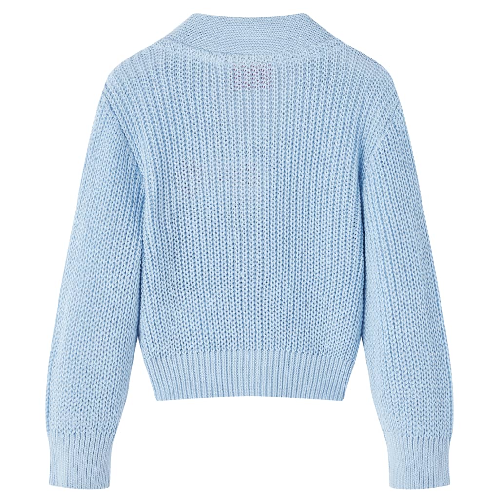 VidaXL Kinderstrickjacke gestrickt 140 Blau