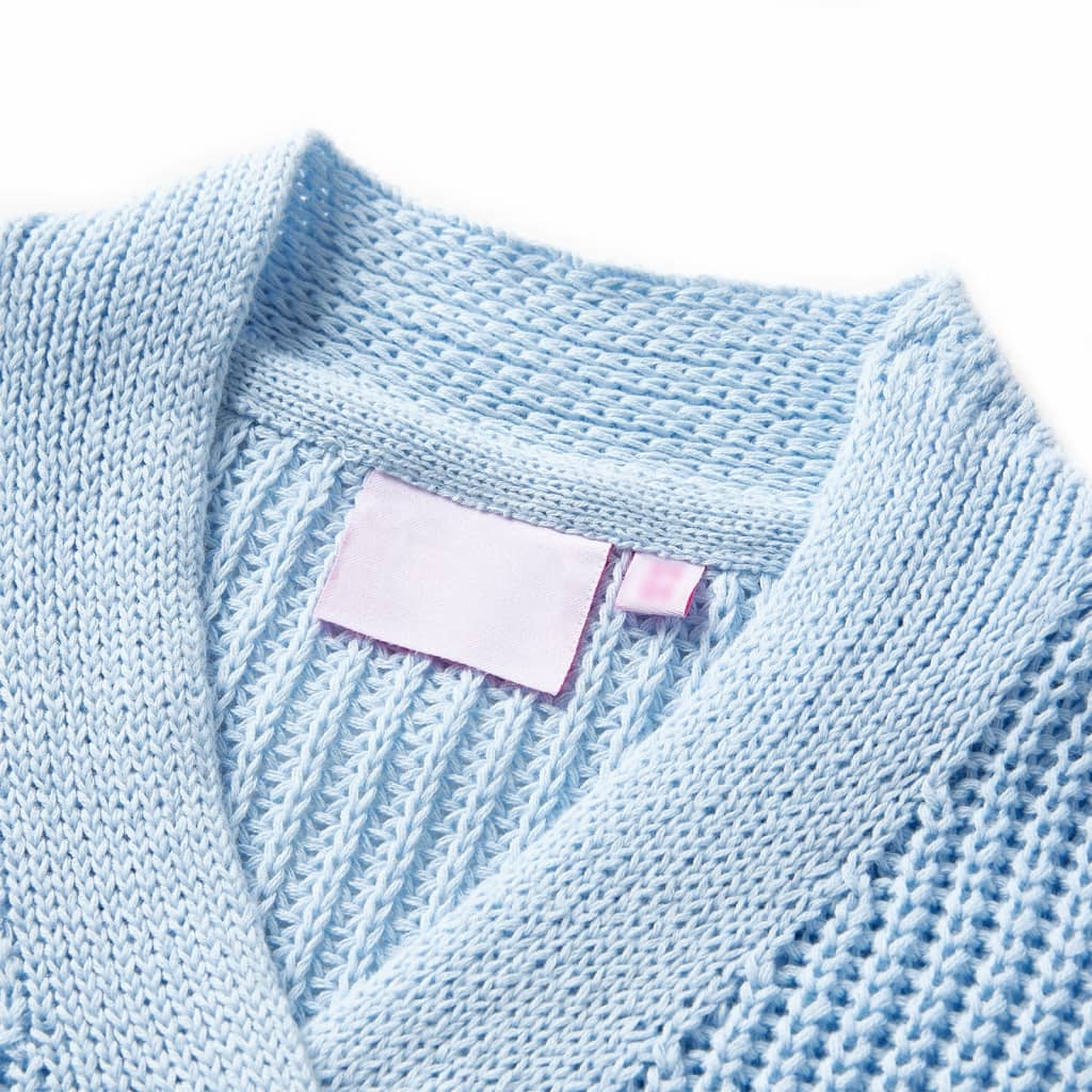 VidaXL Kinderstrickjacke gestrickt 140 Blau
