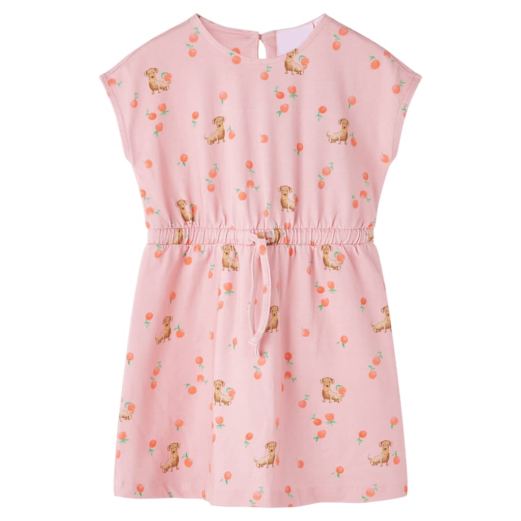 VidaXL Kinderkleid mit Kordelzug 92 Hellorange