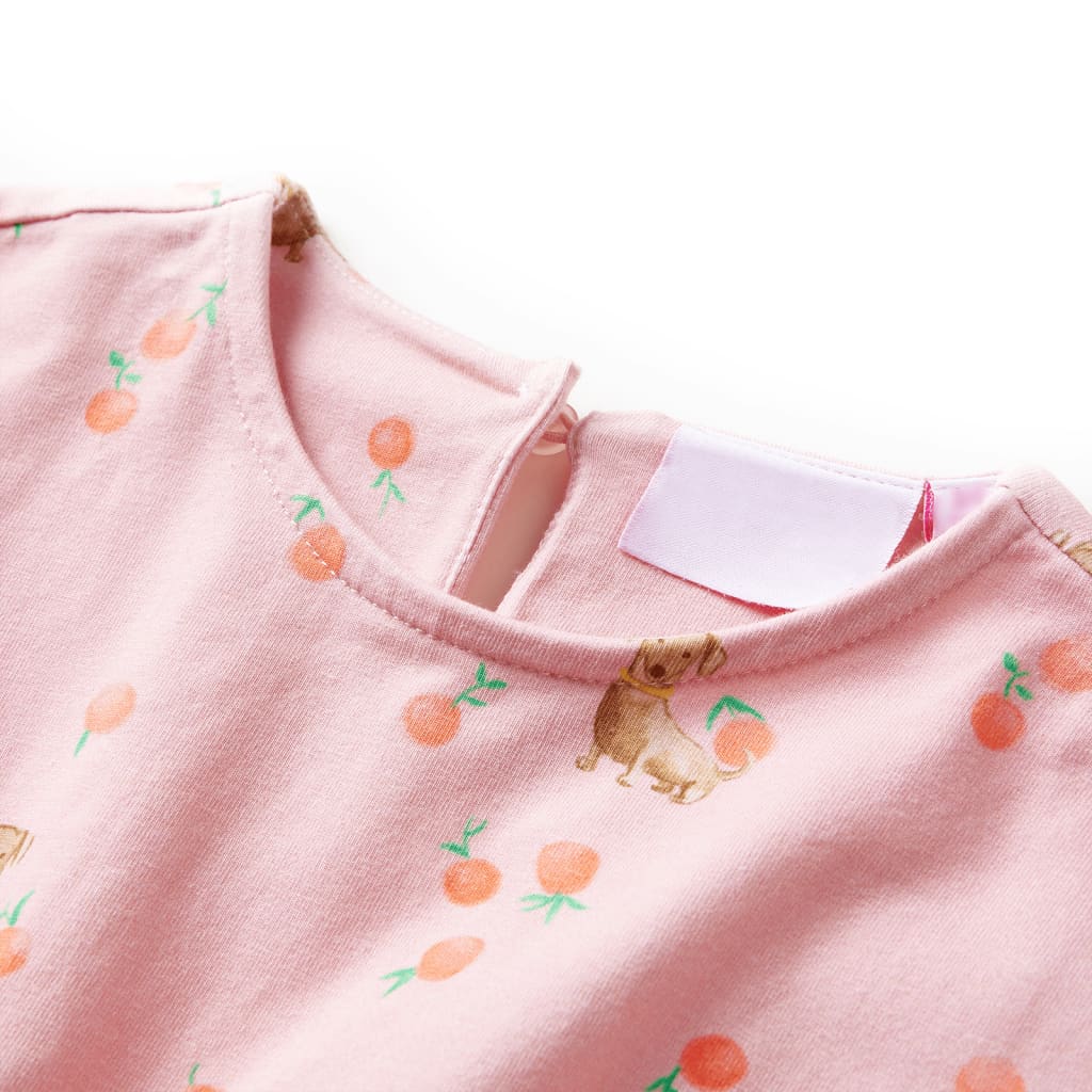 VidaXL Kinderkleid mit Kordelzug 140 Hellorange
