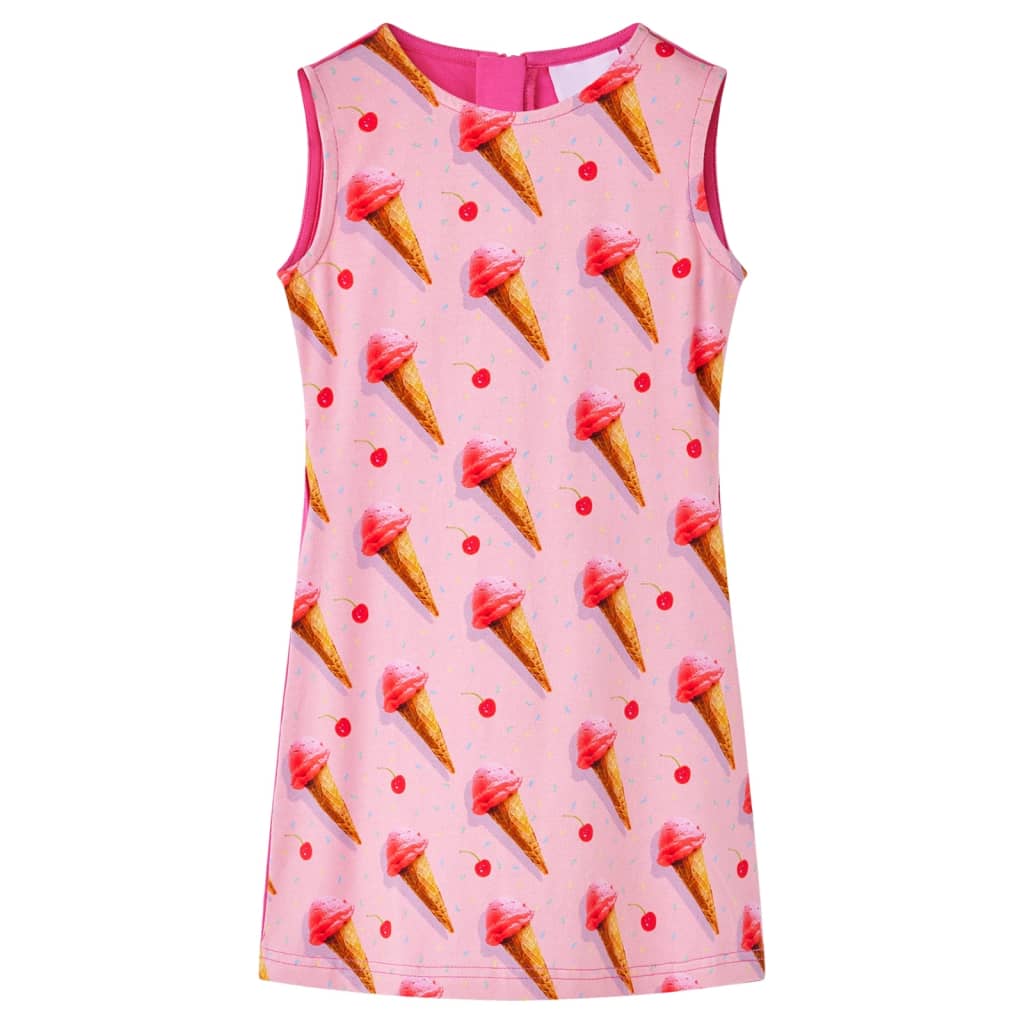 VidaXL Kinderkleid 92 leuchtendes Rosa