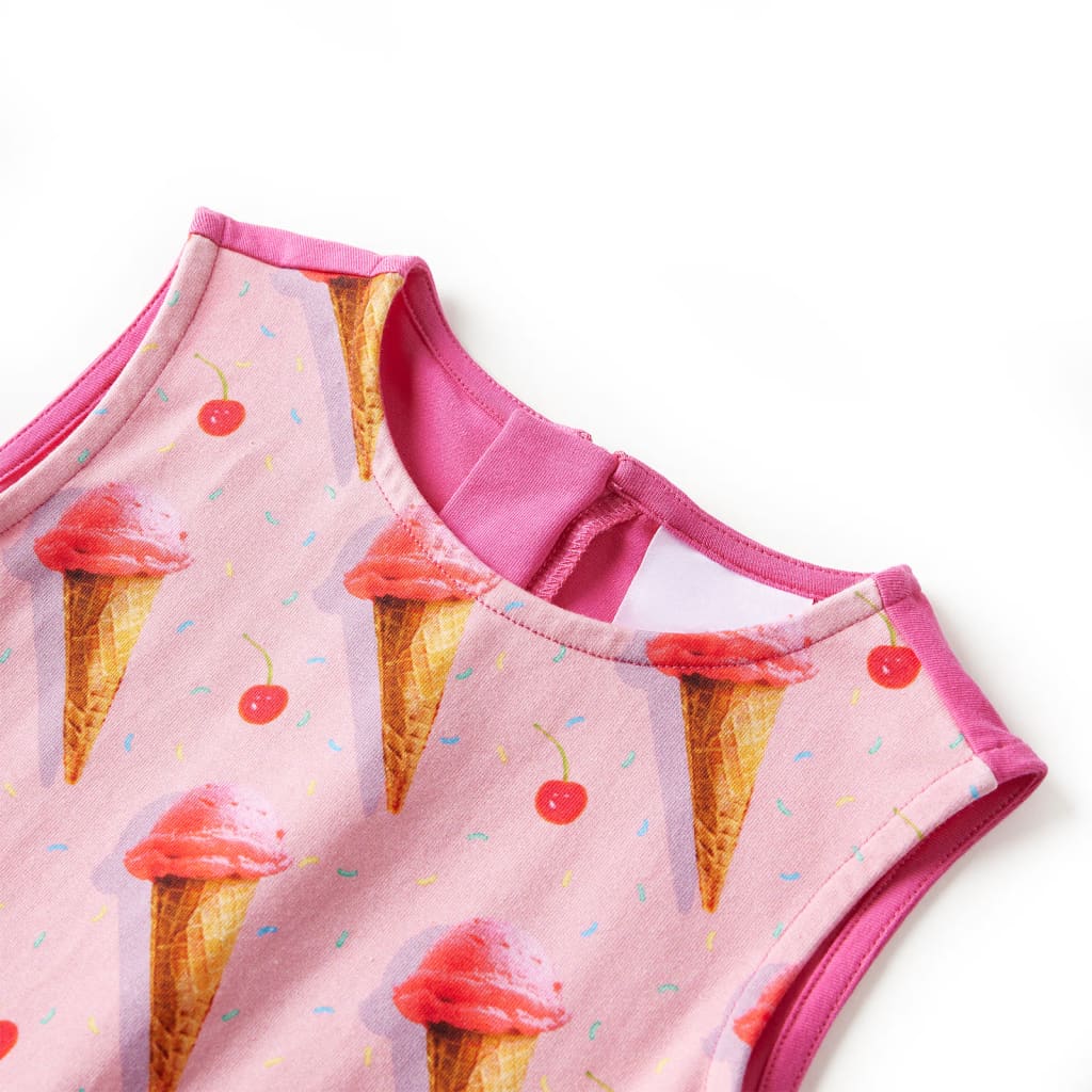VidaXL Kinderkleid 92 leuchtendes Rosa