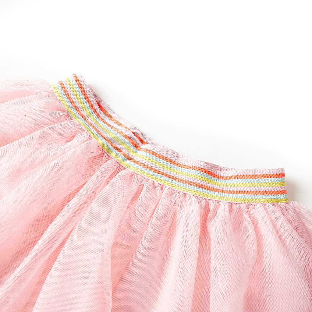 VidaXL Kinderrock mit Tüll 116 Hellrosa