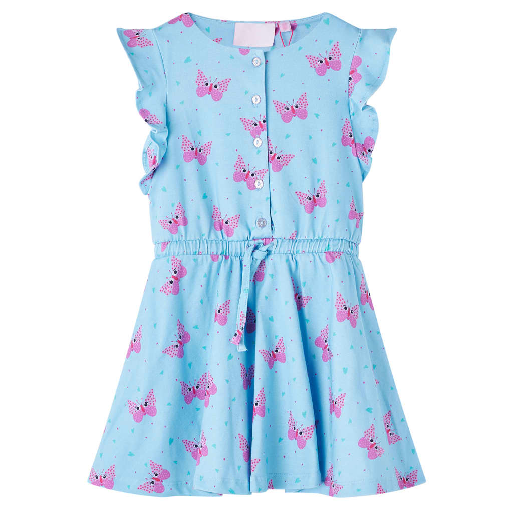 VidaXL Kinderkleid mit Knöpfen ohne Ärmel 128 Blau