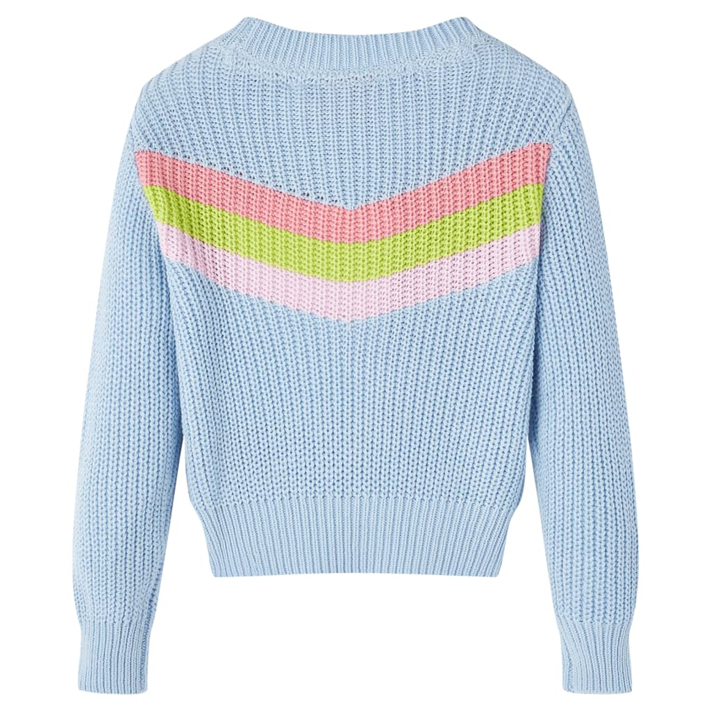 VidaXL Kinderpullover gestrickt 128 Blau