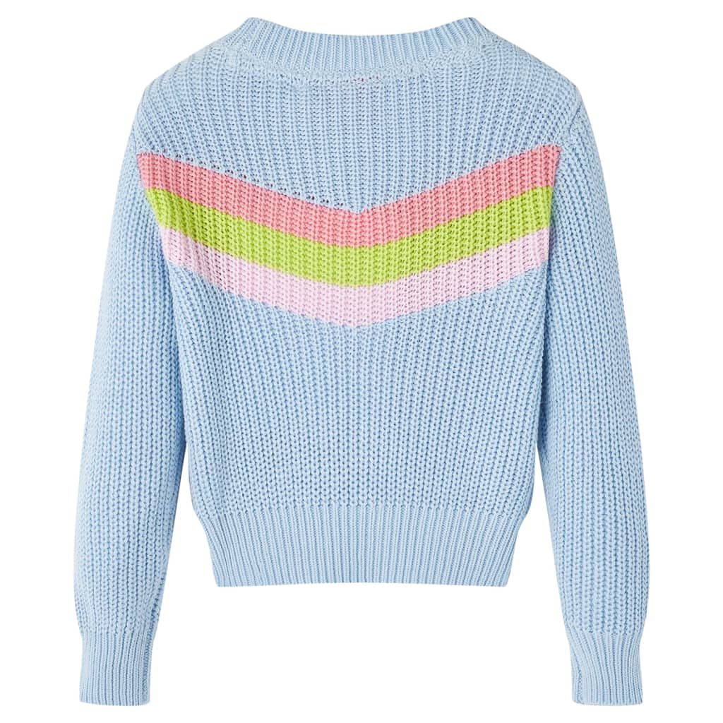 VidaXL Kinderpullover gestrickt 140 Blau
