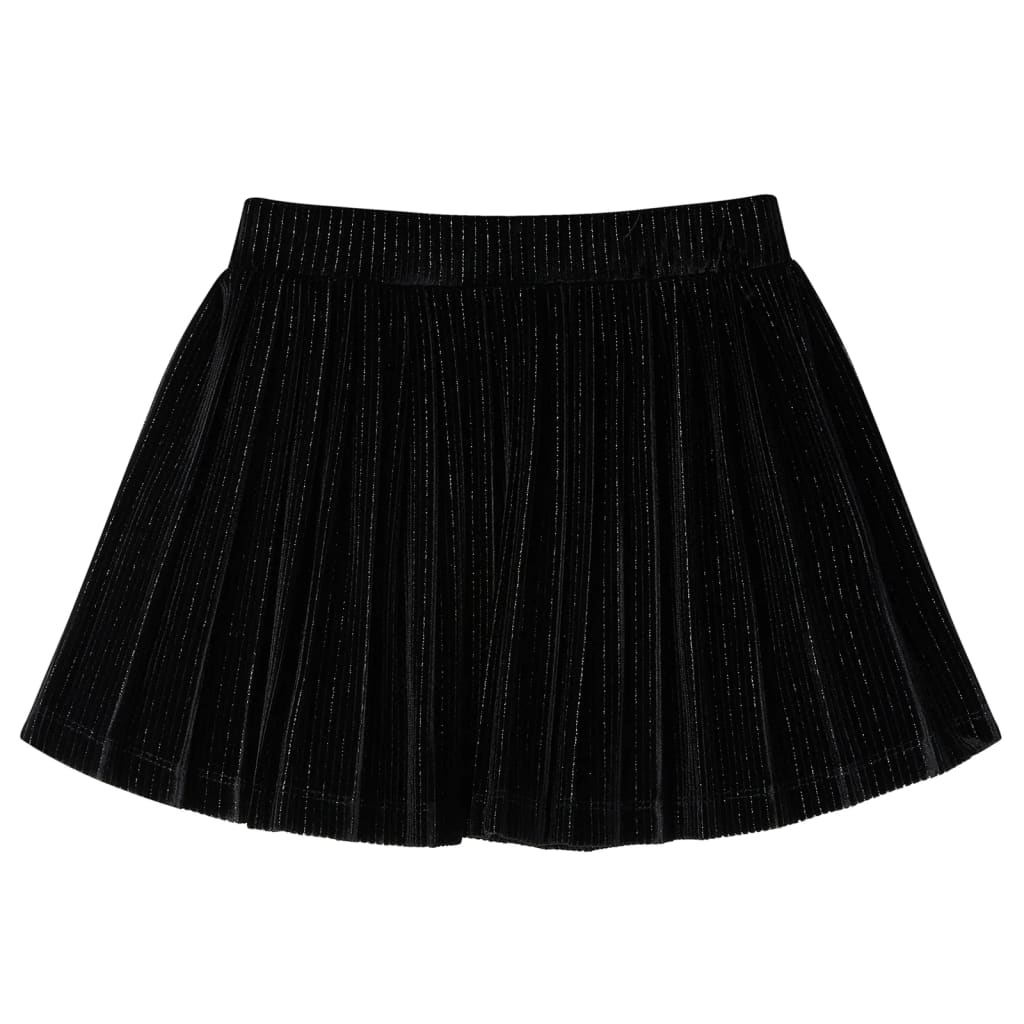 VidaXL Kinderrock plissiert 92 Lurex Schwarz