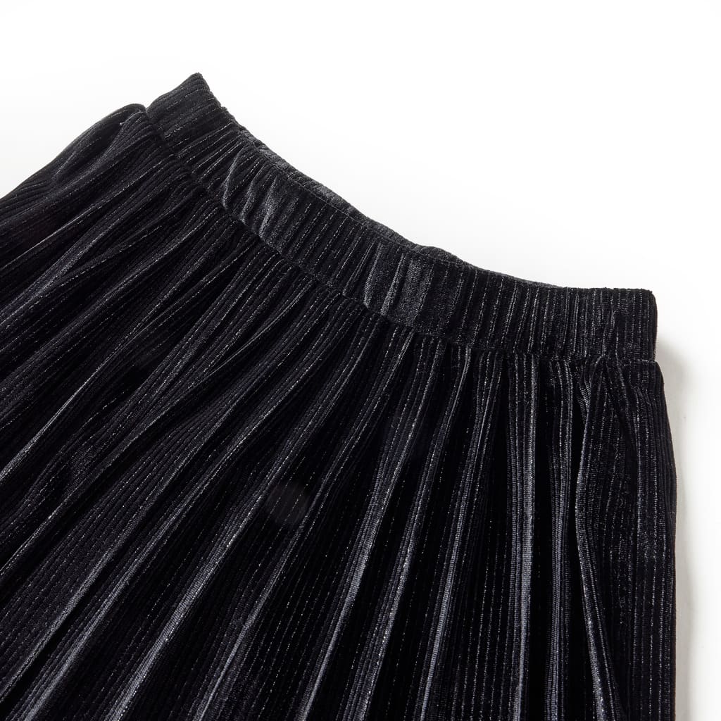 VidaXL Kinderrock plissiert 92 Lurex Schwarz