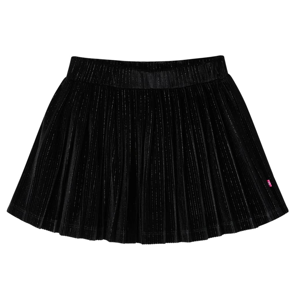 VidaXL Kinderrock plissiert 104 Lurex Schwarz