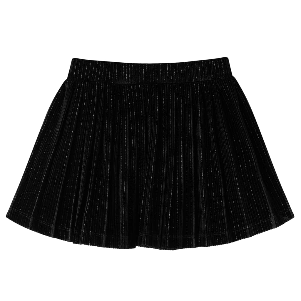 VidaXL Kinderrock plissiert 104 Lurex Schwarz