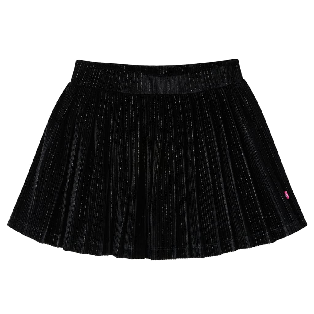 VidaXL Kinderrock plissiert 128 Lurex Schwarz