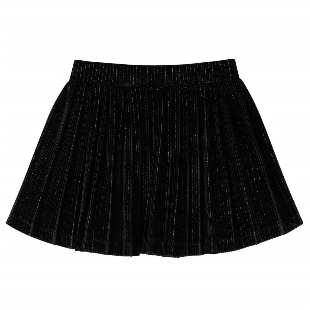 VidaXL Kinderrock plissiert 128 Lurex Schwarz