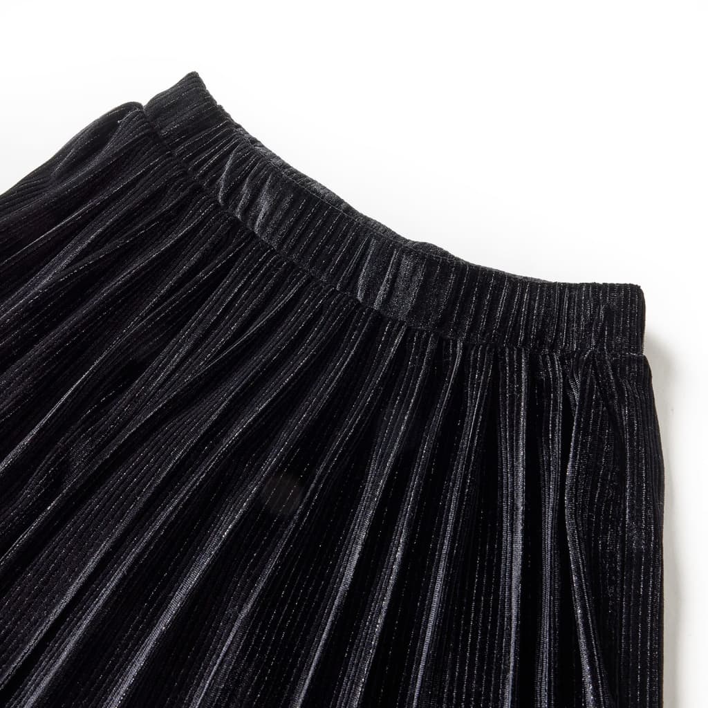 VidaXL Kinderrock plissiert 140 Lurex Schwarz