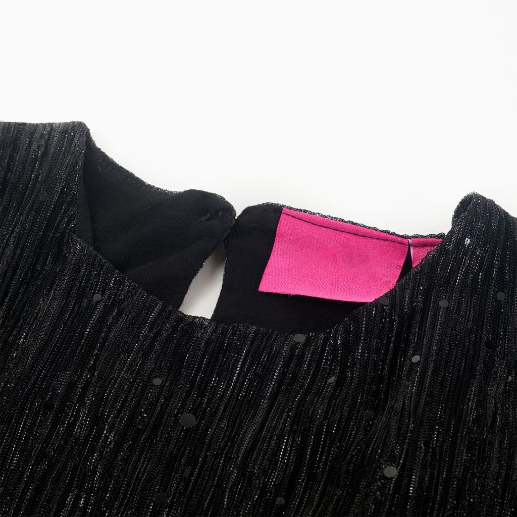 VidaXL Kinderkleid mit langen Ärmeln 92 Schwarz