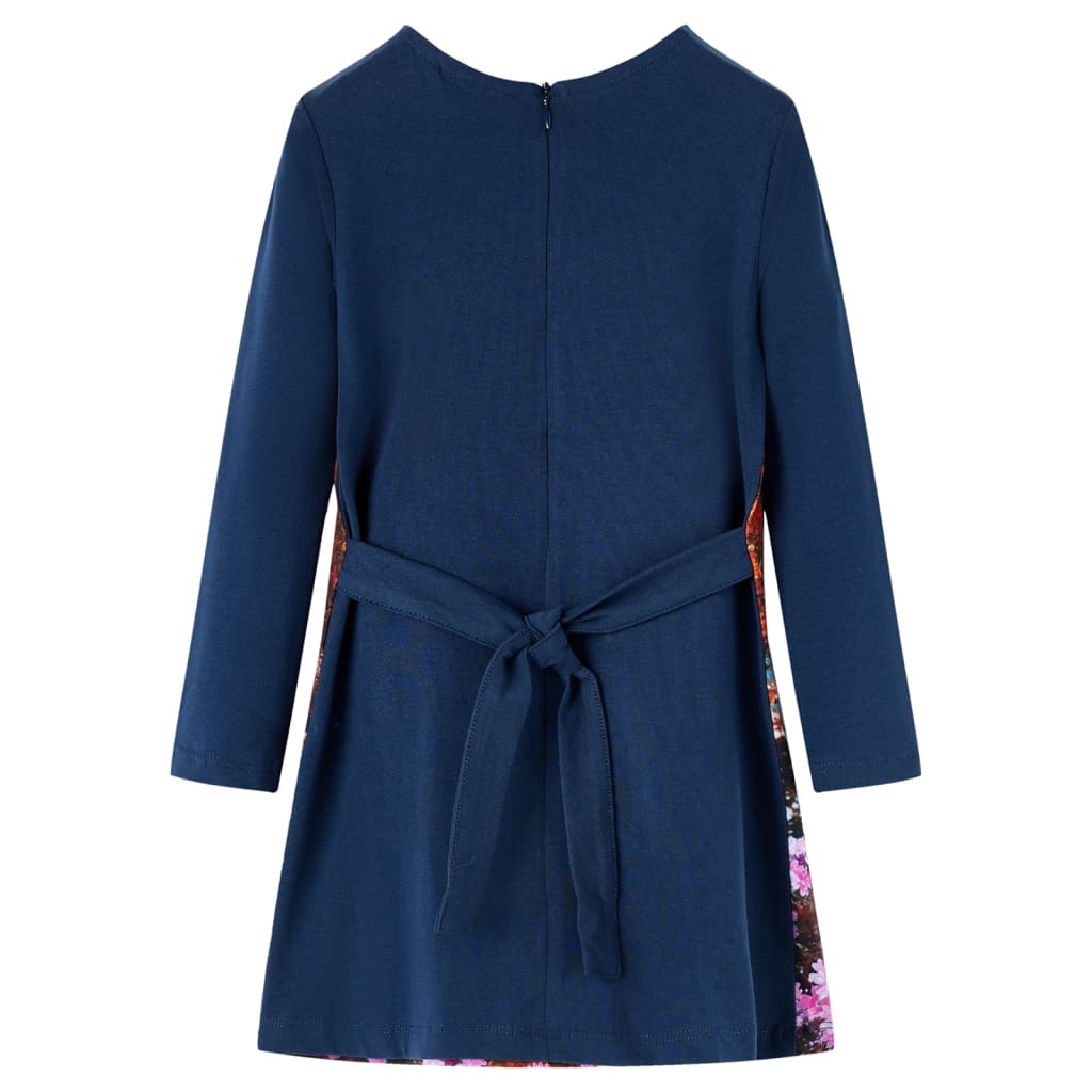 VidaXL Kinderkleid mit langen Ärmeln 104 Marineblau