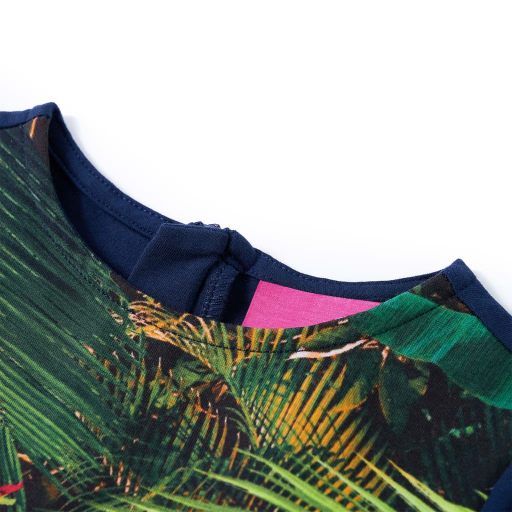 VidaXL Kinderkleid mit langen Ärmeln 140 Marineblau