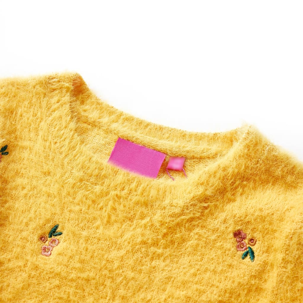 VidaXL Kinderpullover gestrickt 116 Ocker