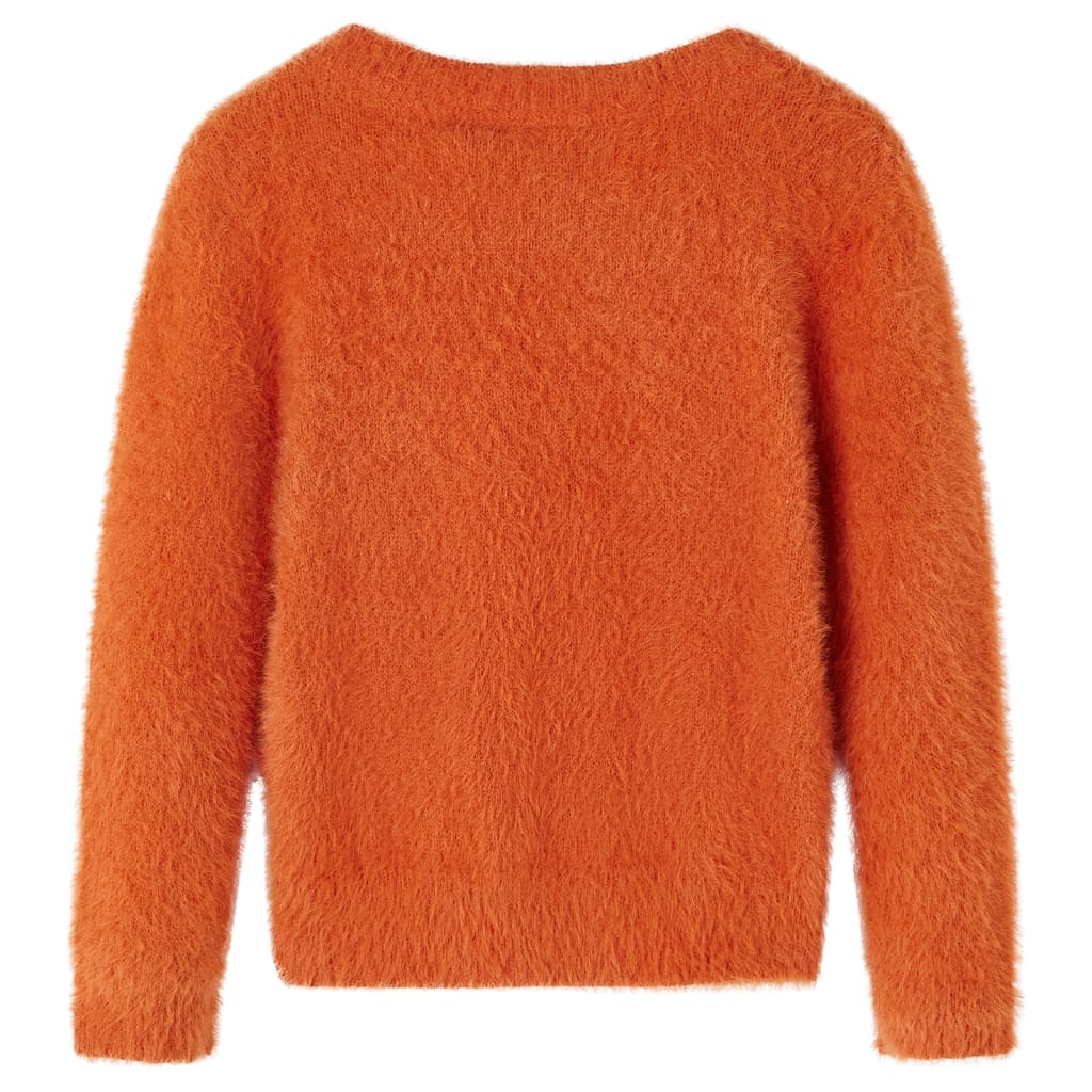 Vidaxl Kinderpullover gestrickt 104 orange-braun