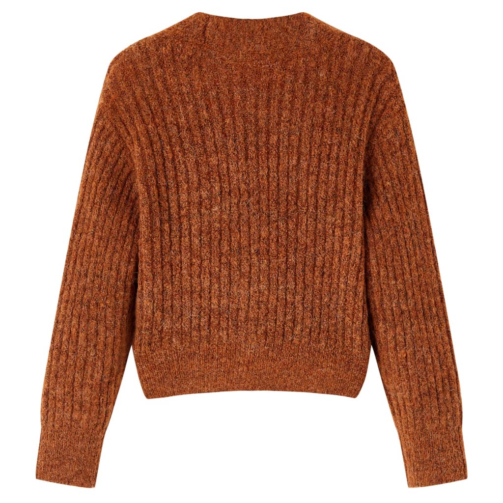 VidaXL Kinderstrickjacke 104 cognacfarben