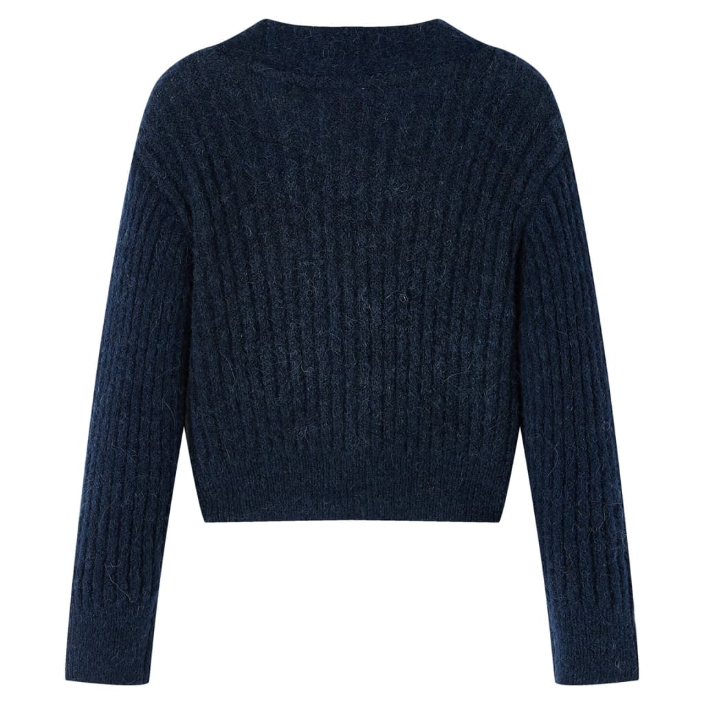 VidaXL Kinderstrickjacke 140 Marineblau gestrickt