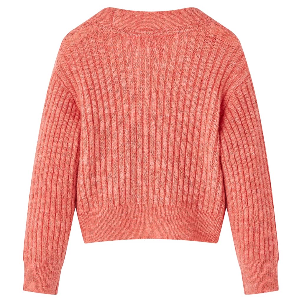 VidaXL Kinderstrickjacke gestrickt 104 mittelrosa