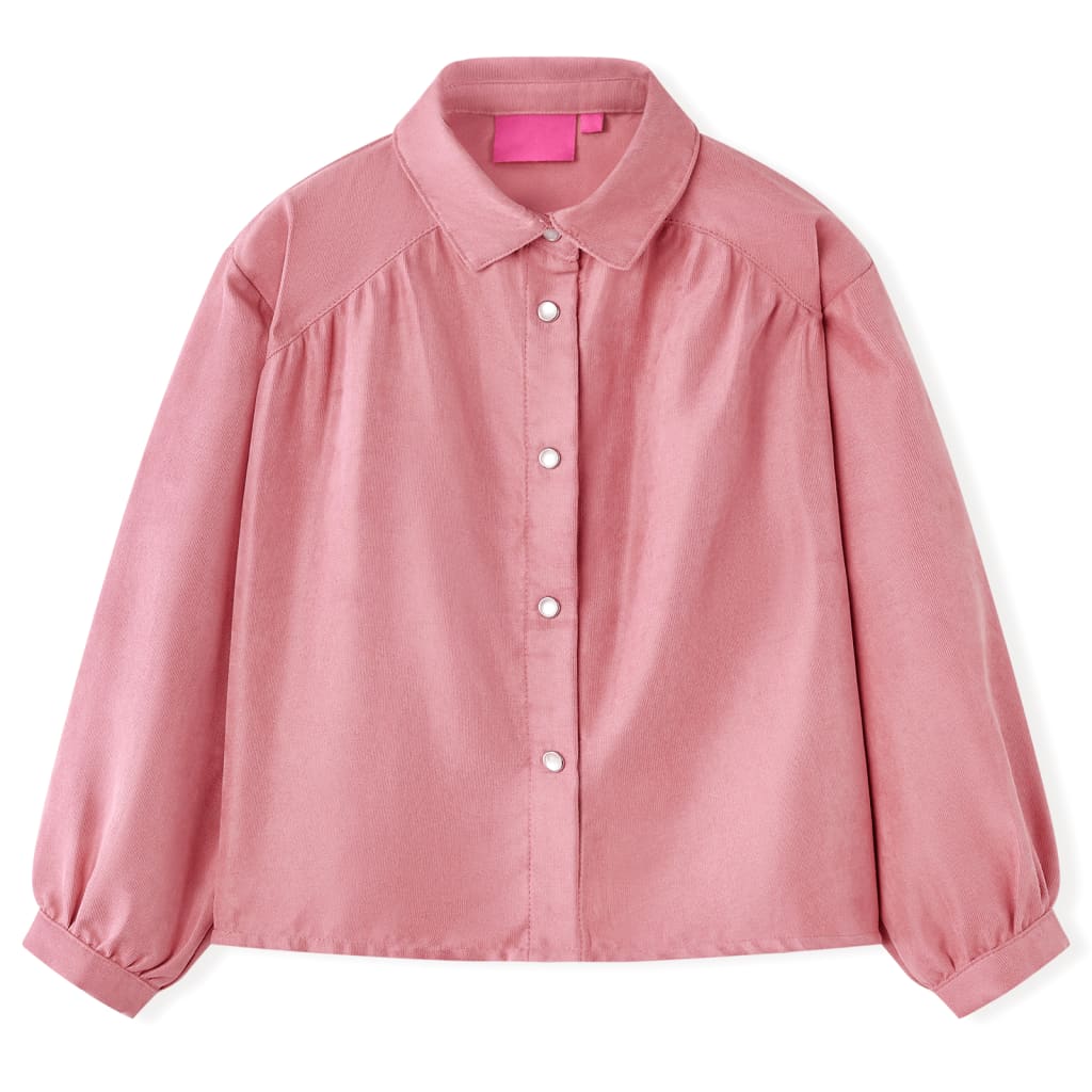 VidaXL Kinderbluse mit Laternenärmeln 116 Altrosa