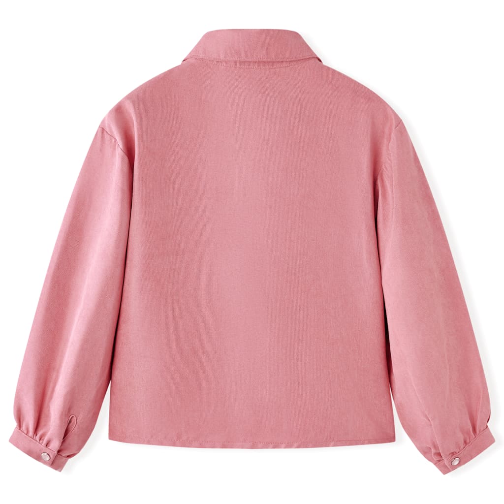 VidaXL Kinderbluse mit Laternenärmeln 128 Altrosa