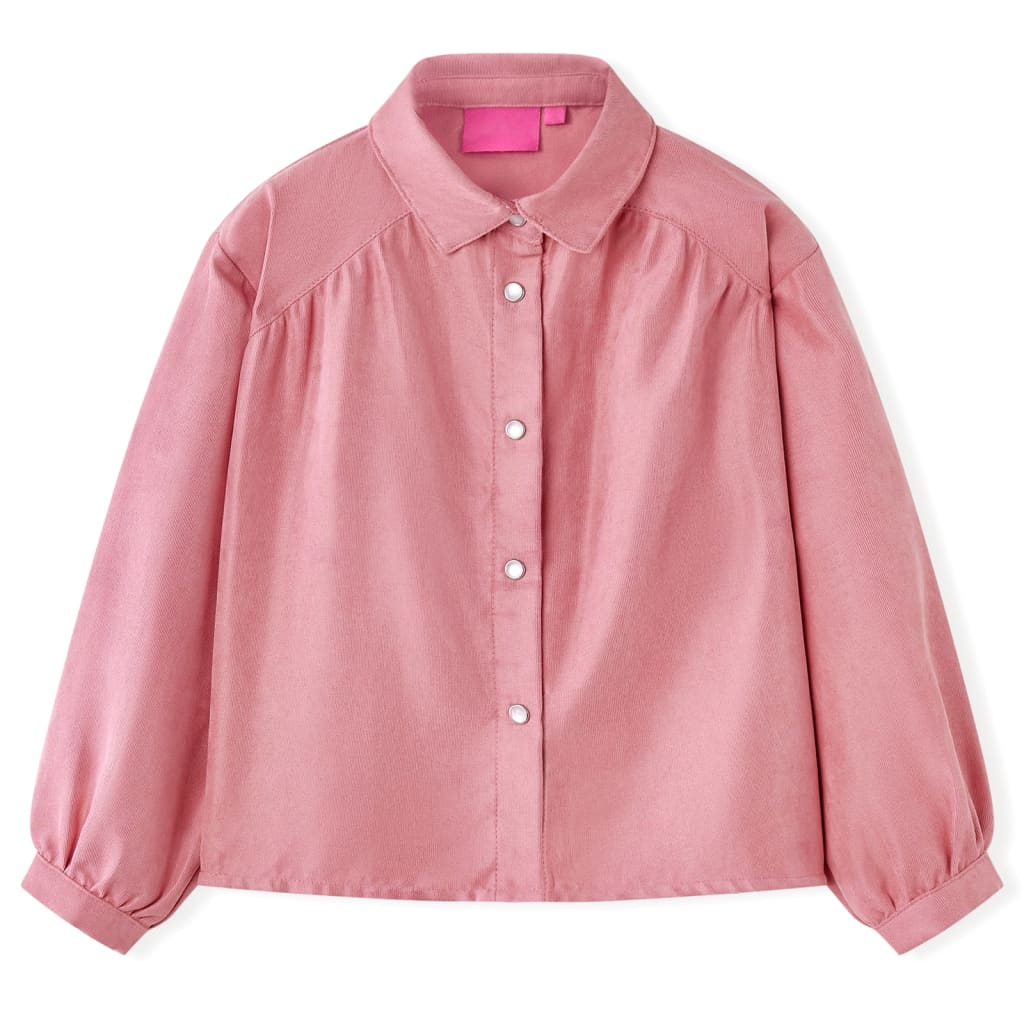 VidaXL Kinderbluse mit Laternenärmeln 140 Altrosa