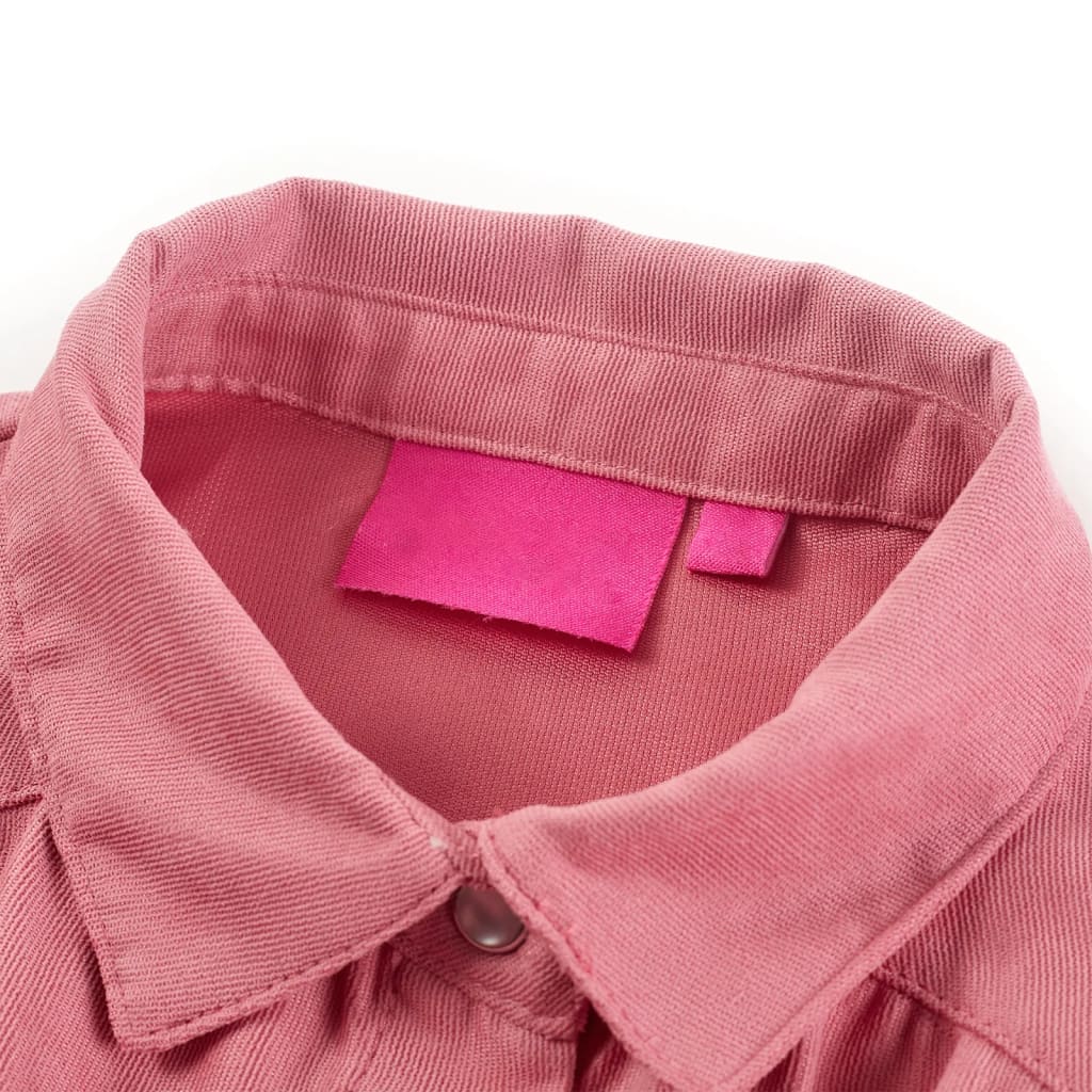 VidaXL Kinderbluse mit Laternenärmeln 140 Altrosa