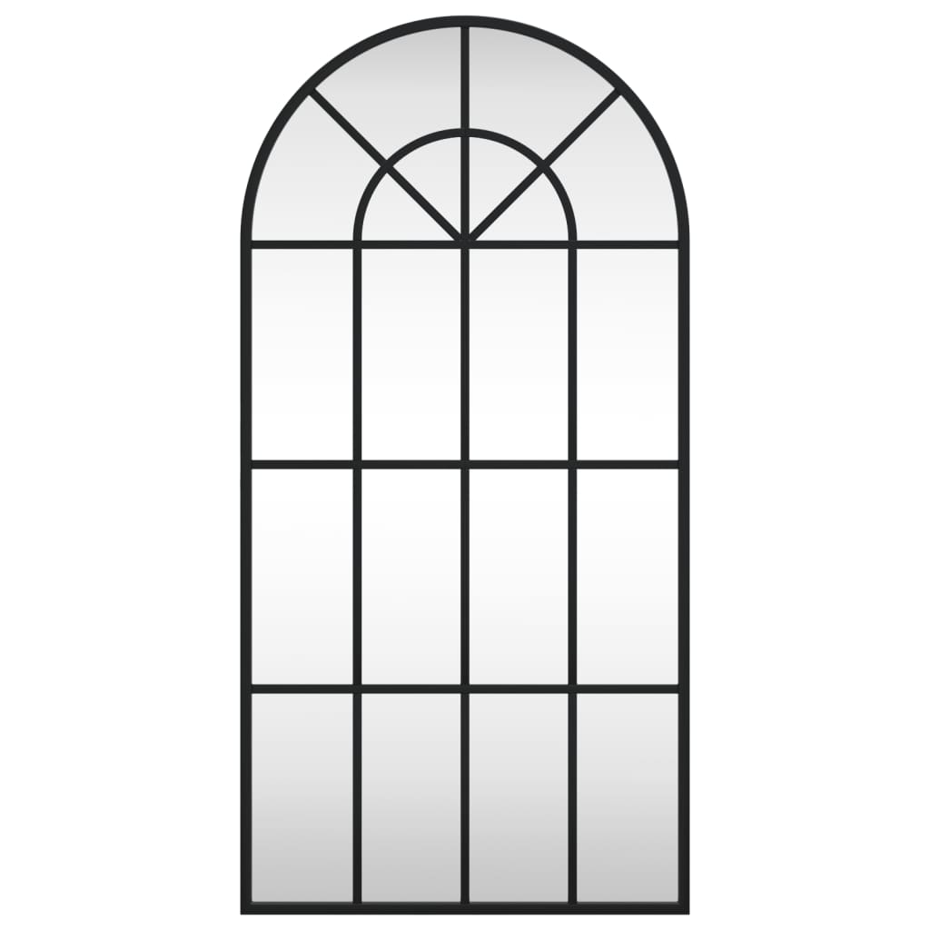 Vidaxx Wandspiegelbogen 40x80 cm Eisen schwarz