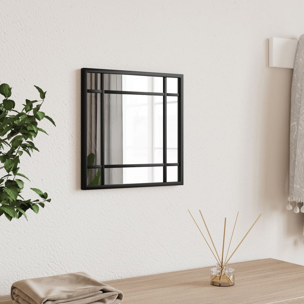 Vidaxx Wandspiegel quadratisch 30x30 cm Eisen schwarz