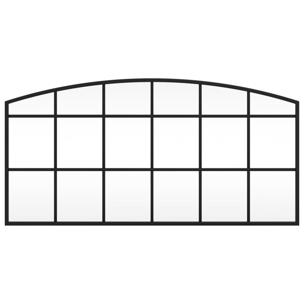 Vidaxl wandspiegel boog 80x40 cm ijzer zwart