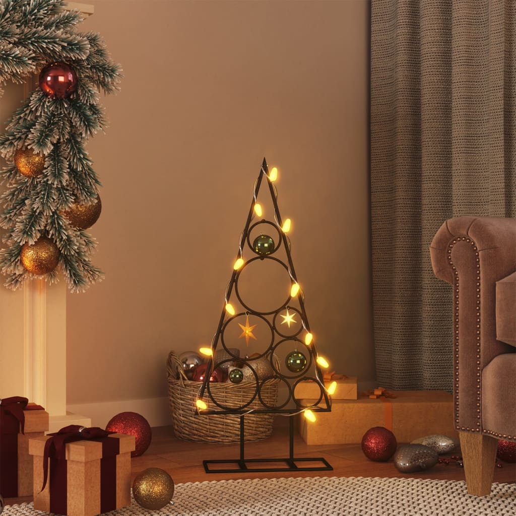 VidaXL Weihnachtsdekoration Weihnachtsbaum 60 cm Metall Schwarz