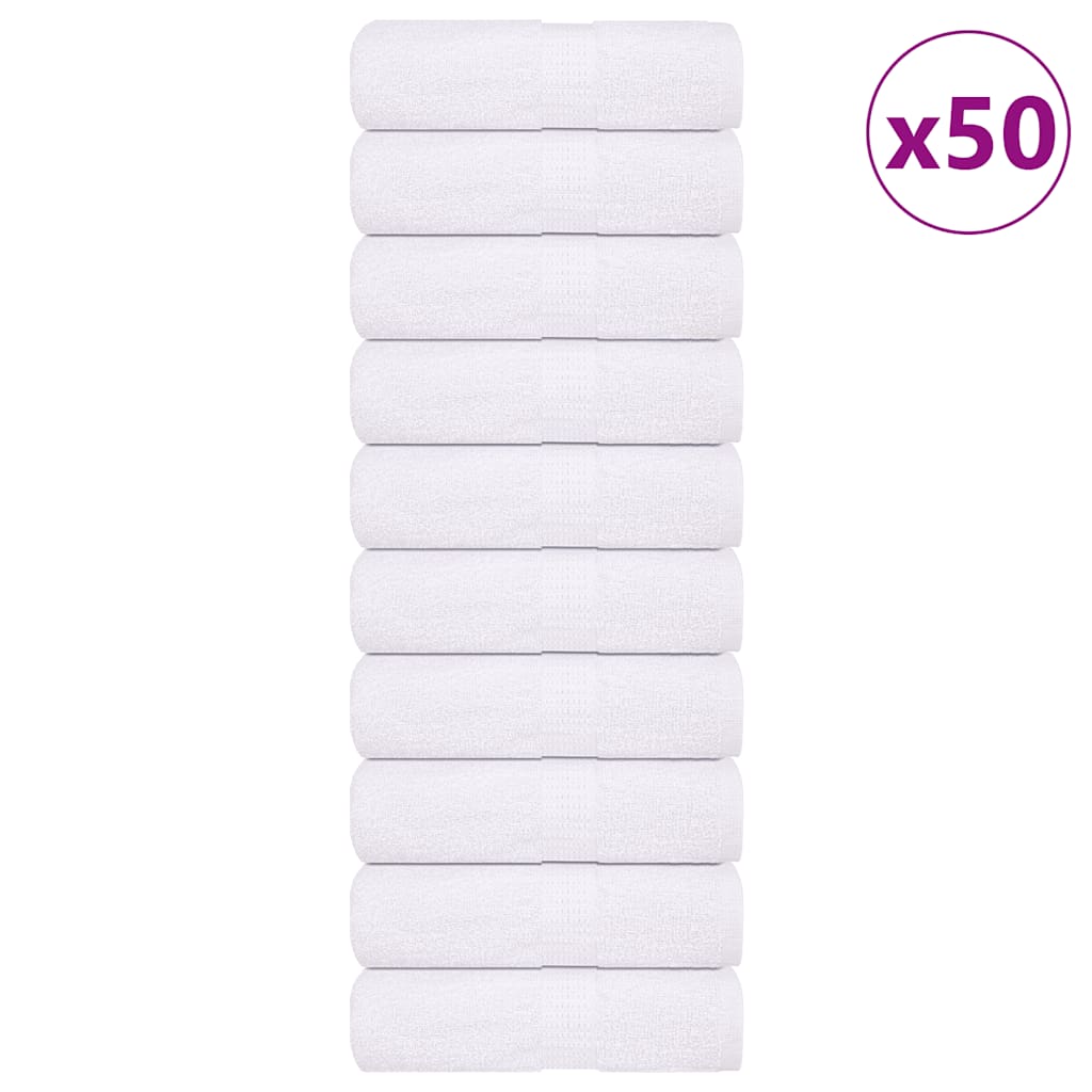 Vidaxx Waschlappen 50 Stück 15x21 cm 360 g m² 100 % Baumwolle weiß