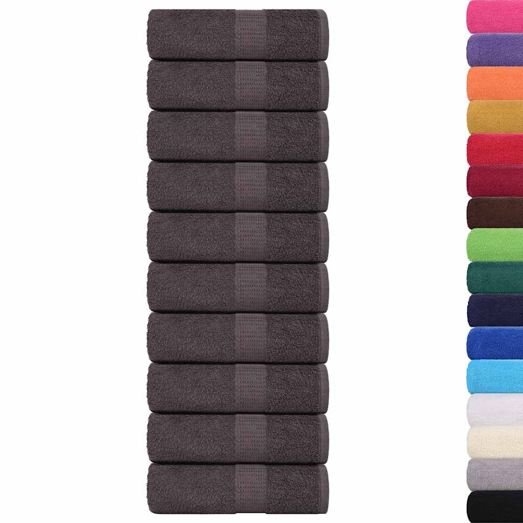 Vidaxx Waschlappen 10 Stück 15x21 cm 360 g m² 100 % Baumwolle Anthrazit
