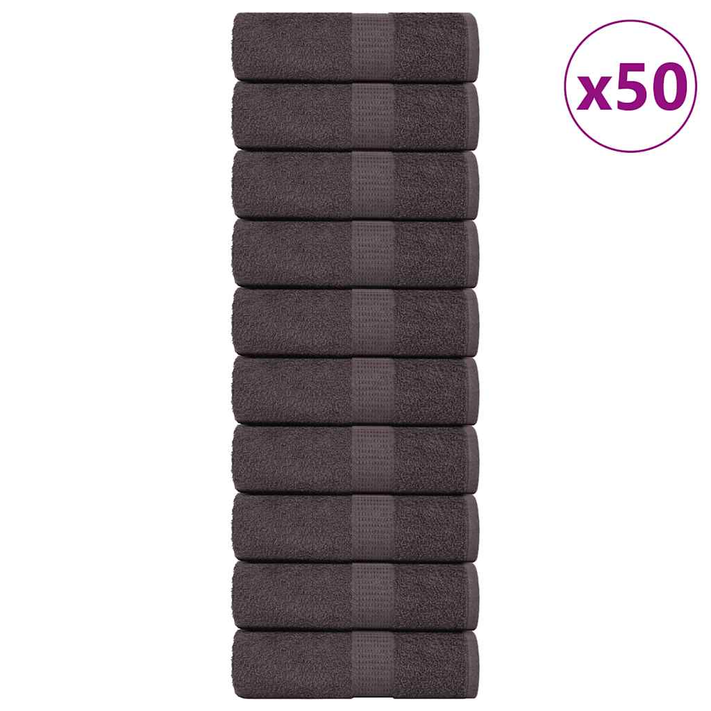 Vidaxx Waschlappen 50 Stück 15x21 cm 360 g m² 100 % Baumwolle Anthrazit