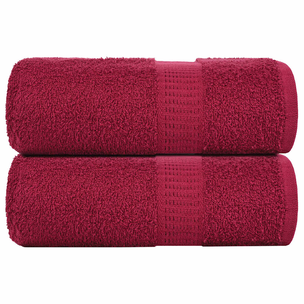 Vidaxx Waschlappen 2 Stück Frogn Bordeaux 30x30 cm 100 % Baumwolle