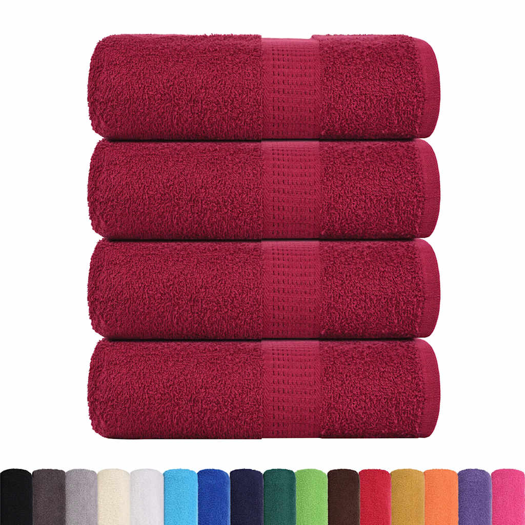 Vidaxx Waschlappen 4 Stück Frogn Bordeaux 30x30 cm 100 % Baumwolle
